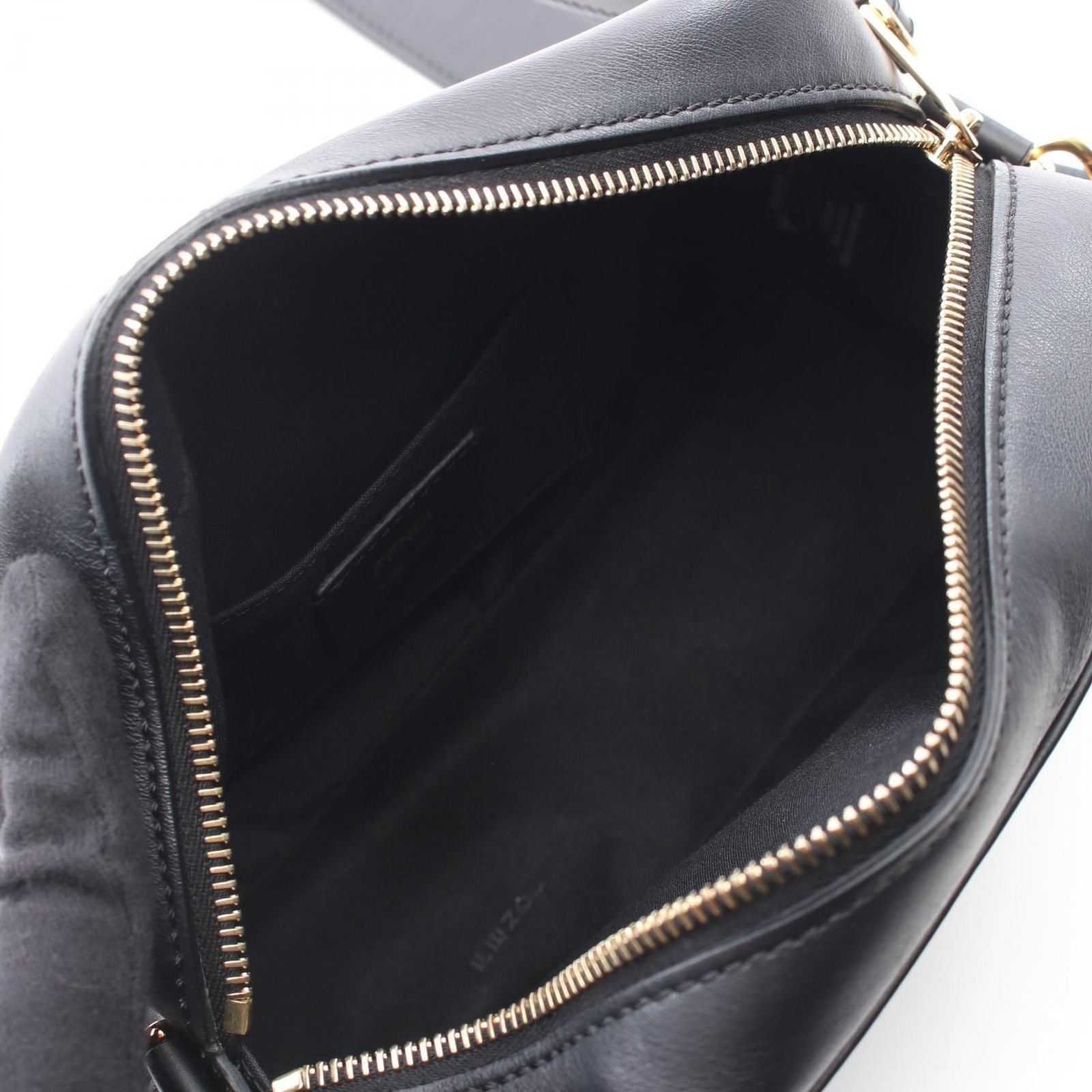 Fendi Shoulder Bag Cam Zucca Brown Black Canvas Leather — view 3