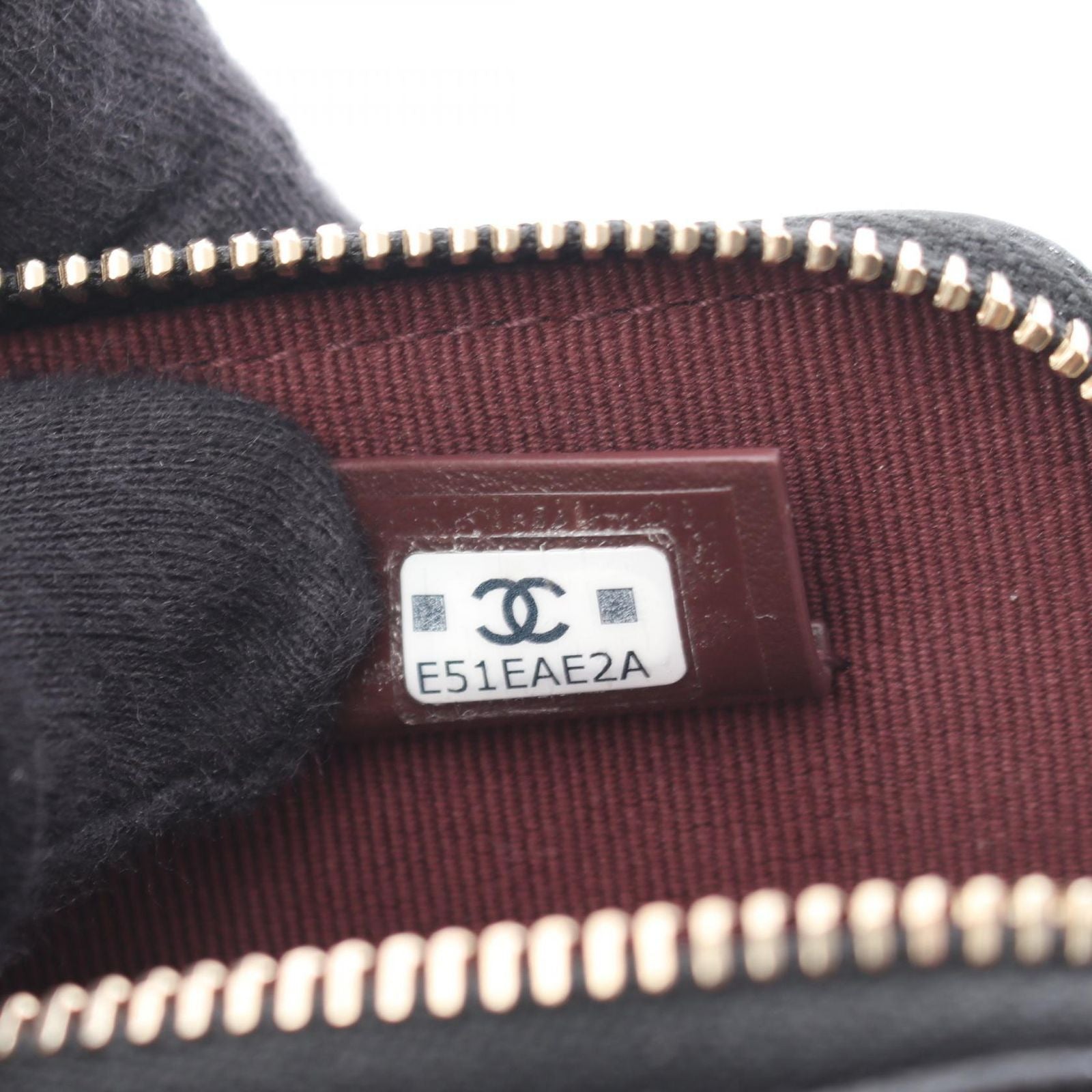 Chanel Coin Case Quilted Black Caviar Leather — view 5