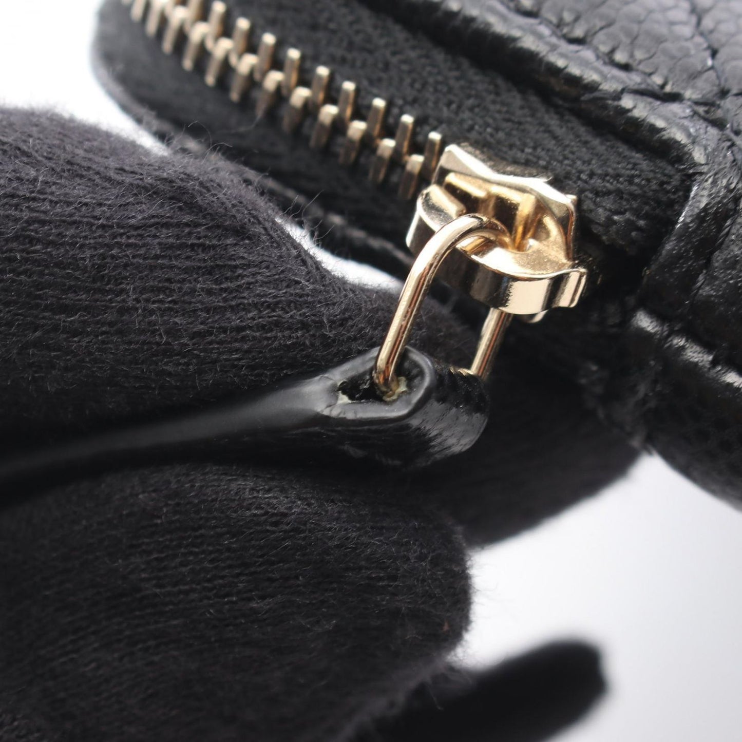 Chanel Coin Case Quilted Black Caviar Leather — view 9