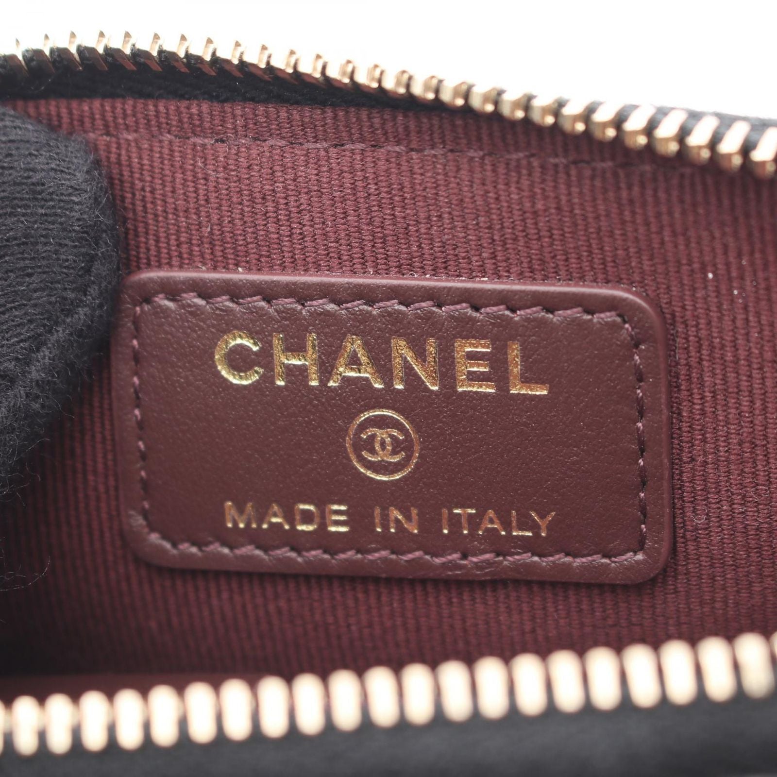 Chanel Coin Case Quilted Black Caviar Leather — view 4