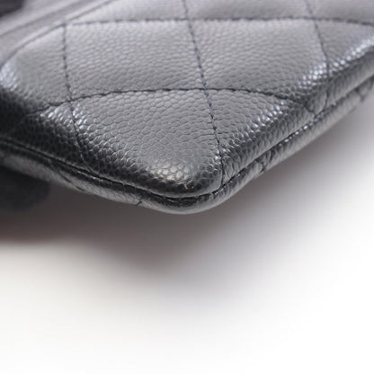 Chanel Coin Case Quilted Black Caviar Leather — view 7