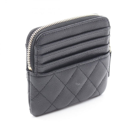 Chanel Coin Case Quilted Black Caviar Leather — view 2