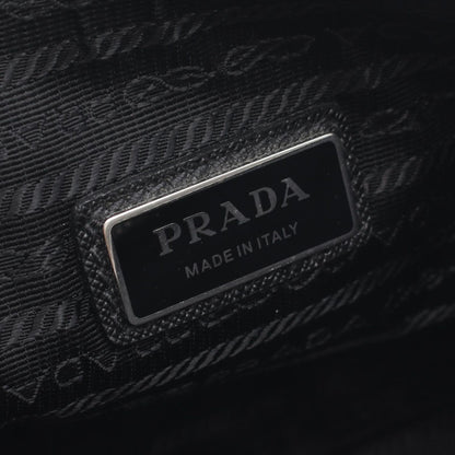 Prada Shoulder Bag Saffiano Travel Black Leather Triangle Logo — view 4