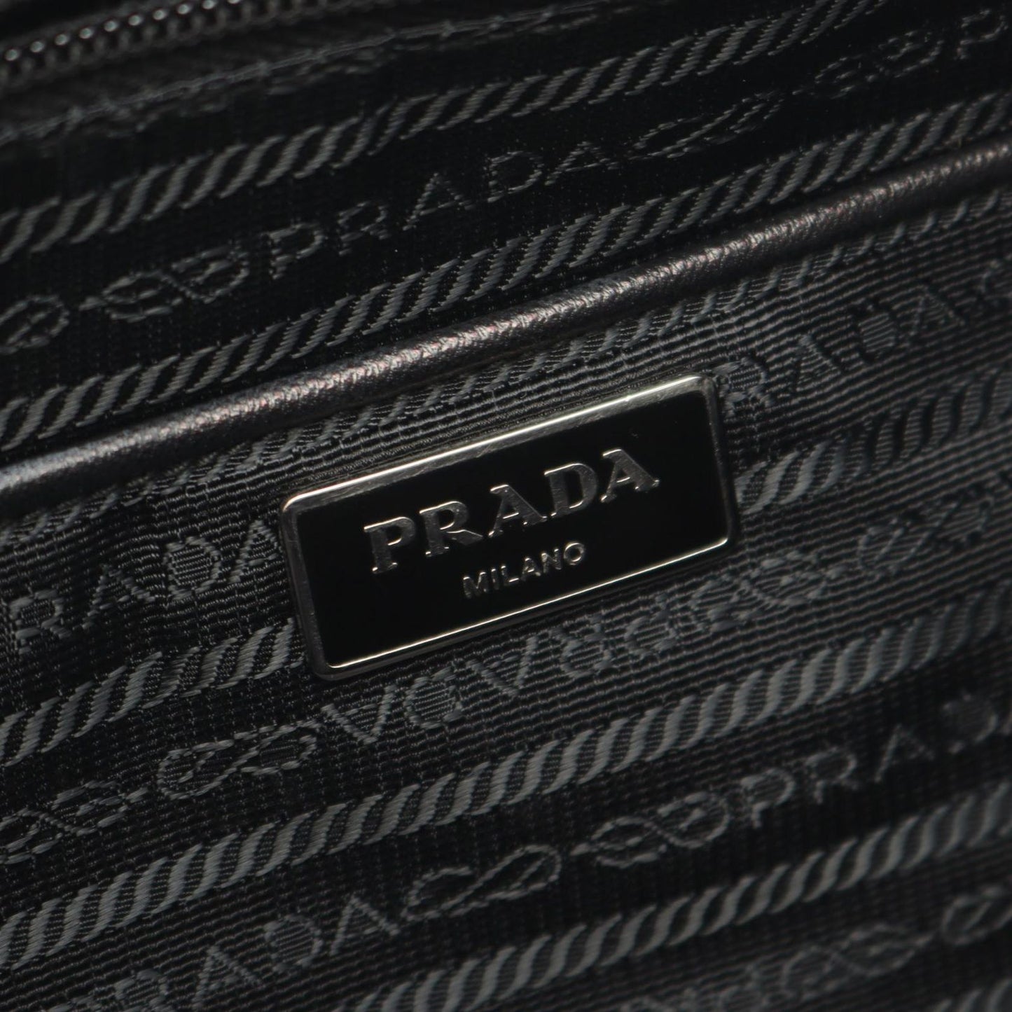 Prada Tote Tessutat Floral 2-Way Multi Nylon Saffiano Leather Triangle Logo — view 4