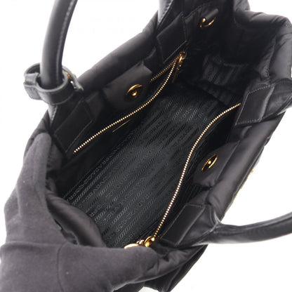Prada Handbag Tessuto Bomber Ribbon 2-Way Black Nylon Leather — view 3