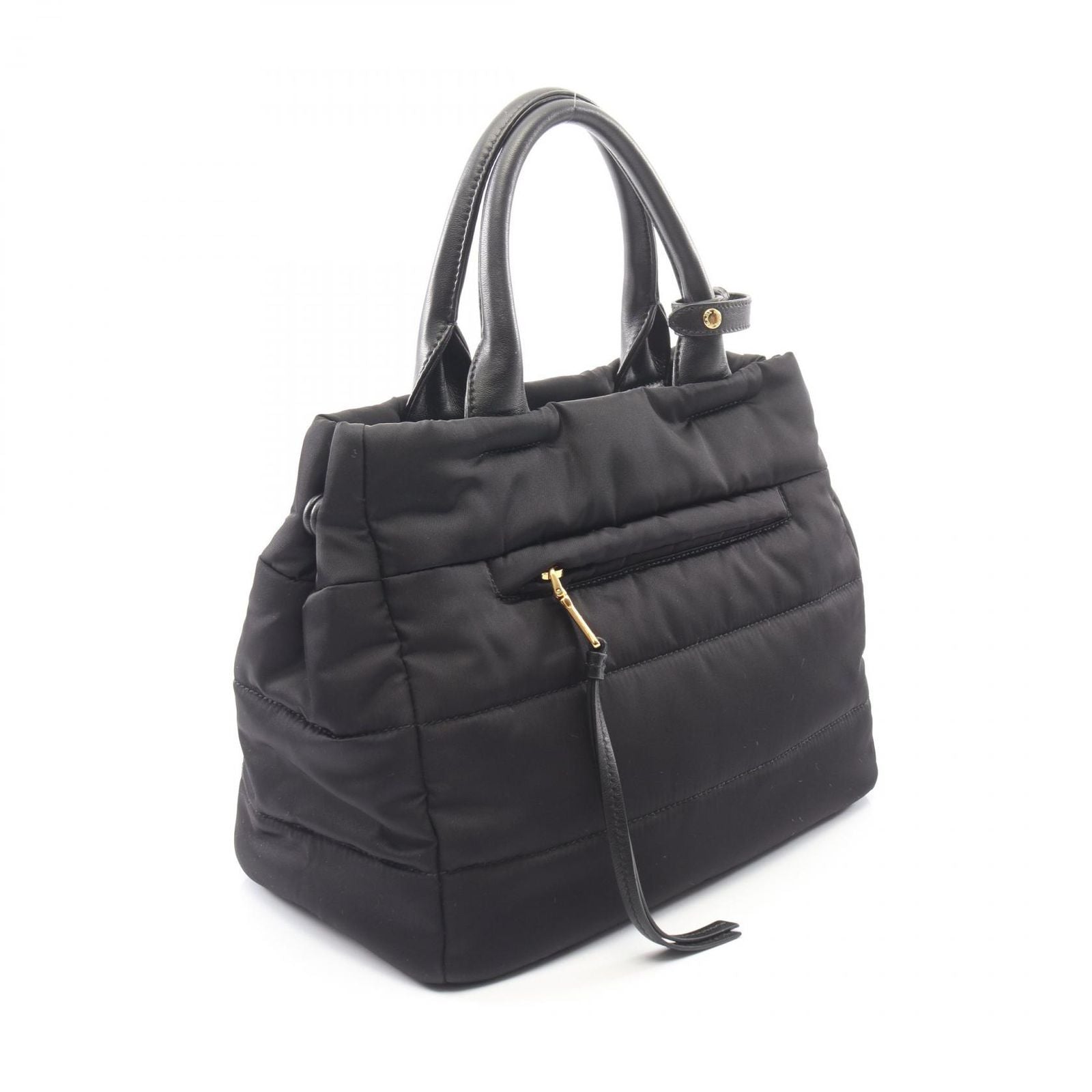 Prada Handbag Tessuto Bomber Ribbon 2-Way Black Nylon Leather — view 2