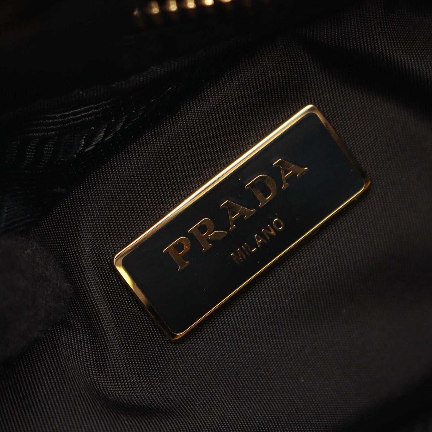 Prada Handbag Tessuto Bomber Ribbon 2-Way Black Nylon Leather — view 4