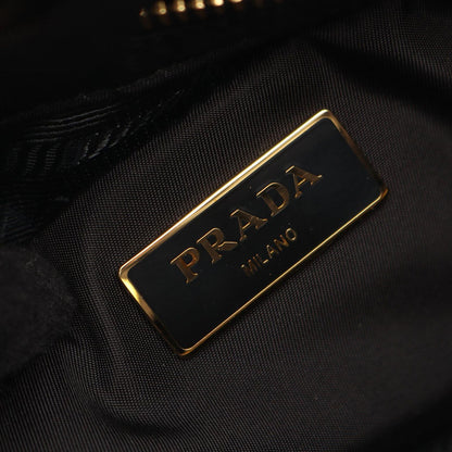 Prada Handbag Tessuto Bomber Ribbon 2-Way Black Nylon Leather — view 4