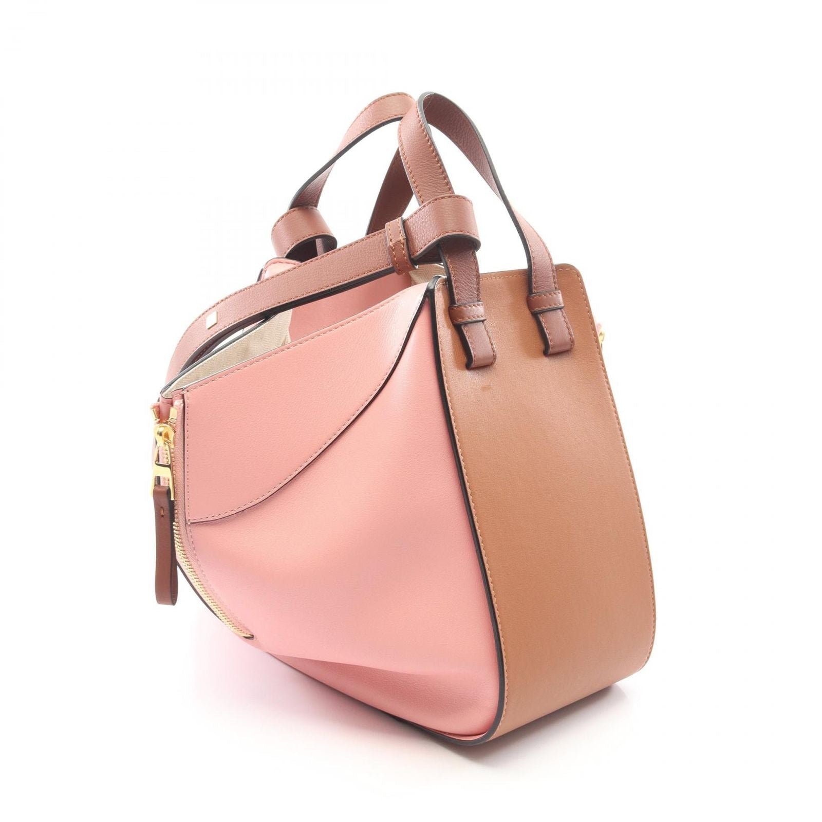 Loewe Handbag Hammock Small 2-Way Pink Brown Leather — view 2