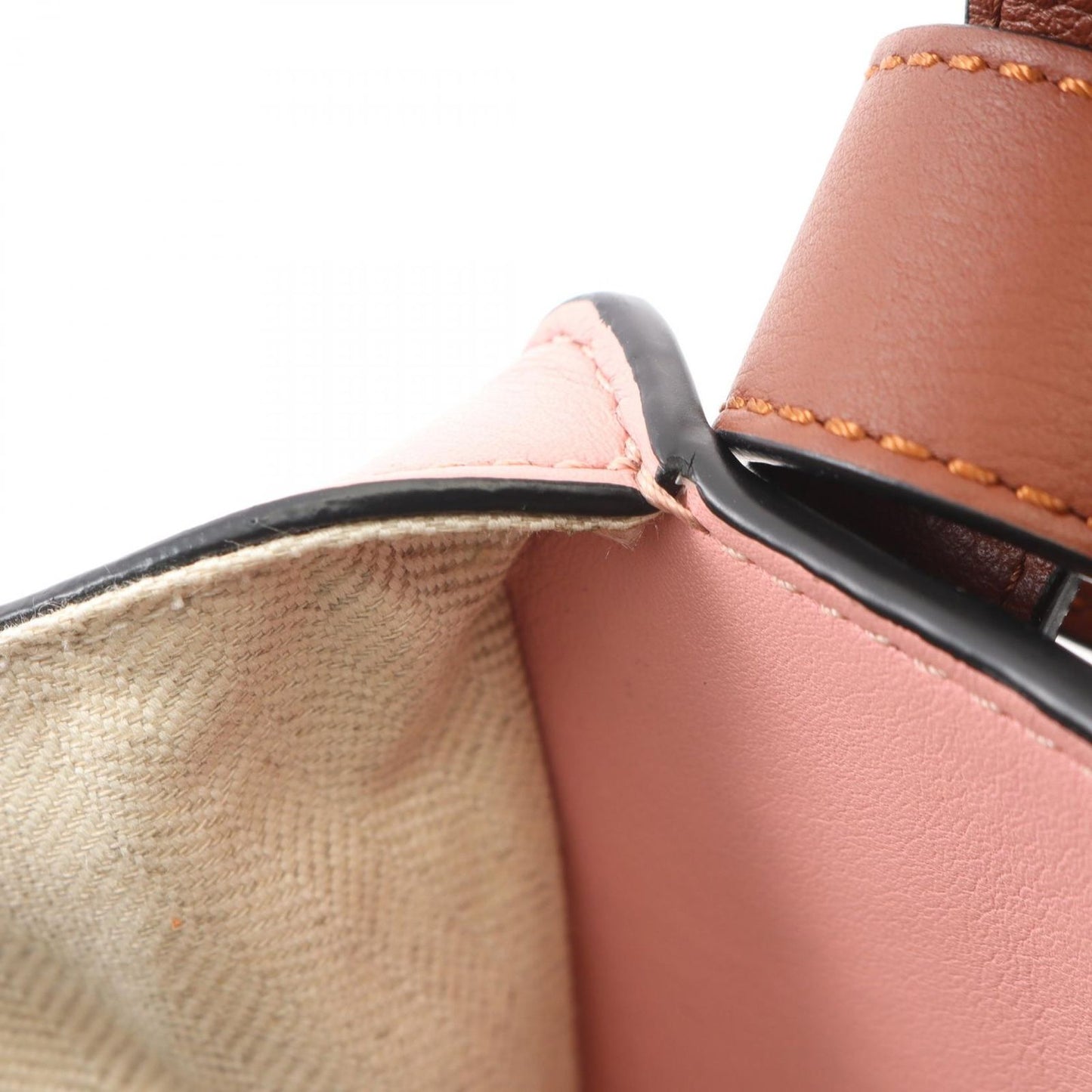 Loewe Handbag Hammock Small 2-Way Pink Brown Leather — view 6