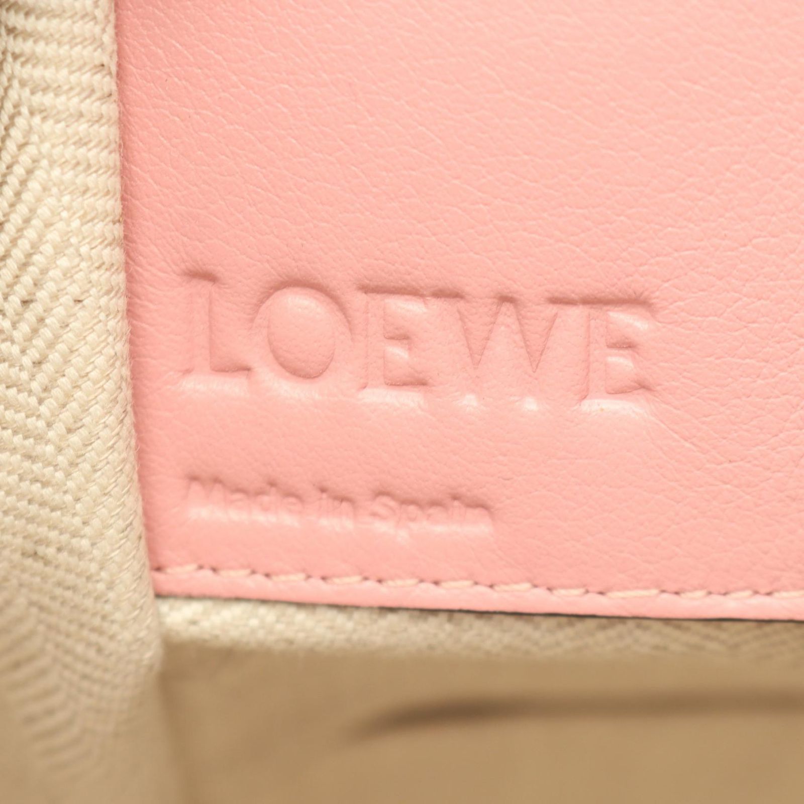 Loewe Handbag Hammock Small 2-Way Pink Brown Leather — view 4