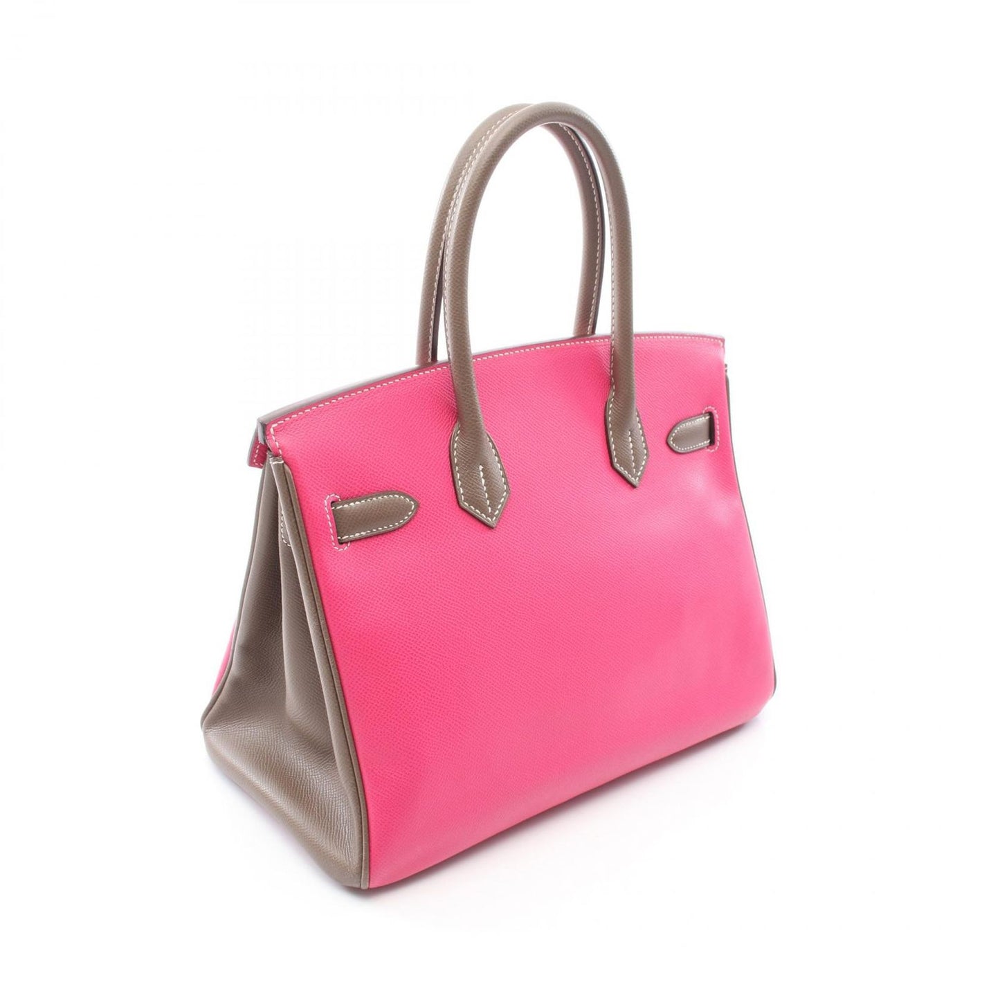 Hermes Handbag Birkin 30 Rose Tyrian Etoupe Leather — view 2