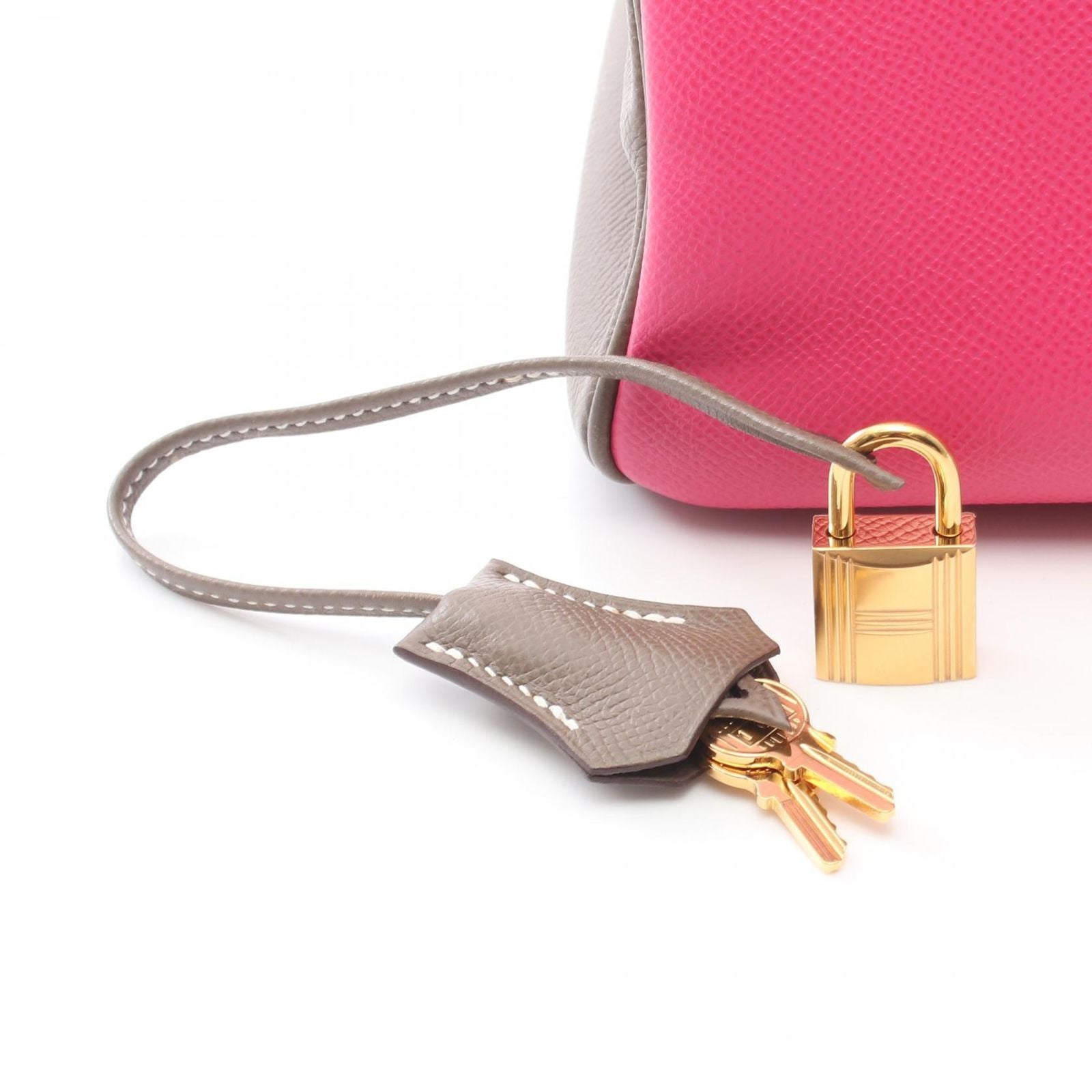 Hermes Handbag Birkin 30 Rose Tyrian Etoupe Leather — view 6