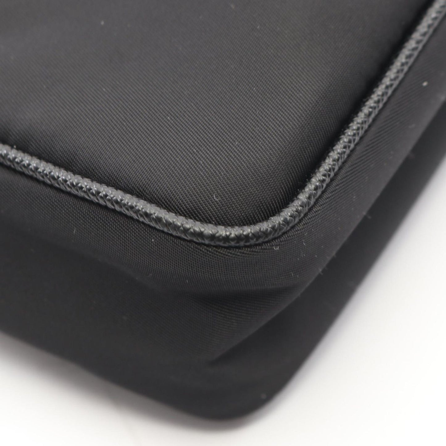 Prada Shoulder Bag Re-Nylon Black Nylon Saffiano Leather Triangle Logo — view 5