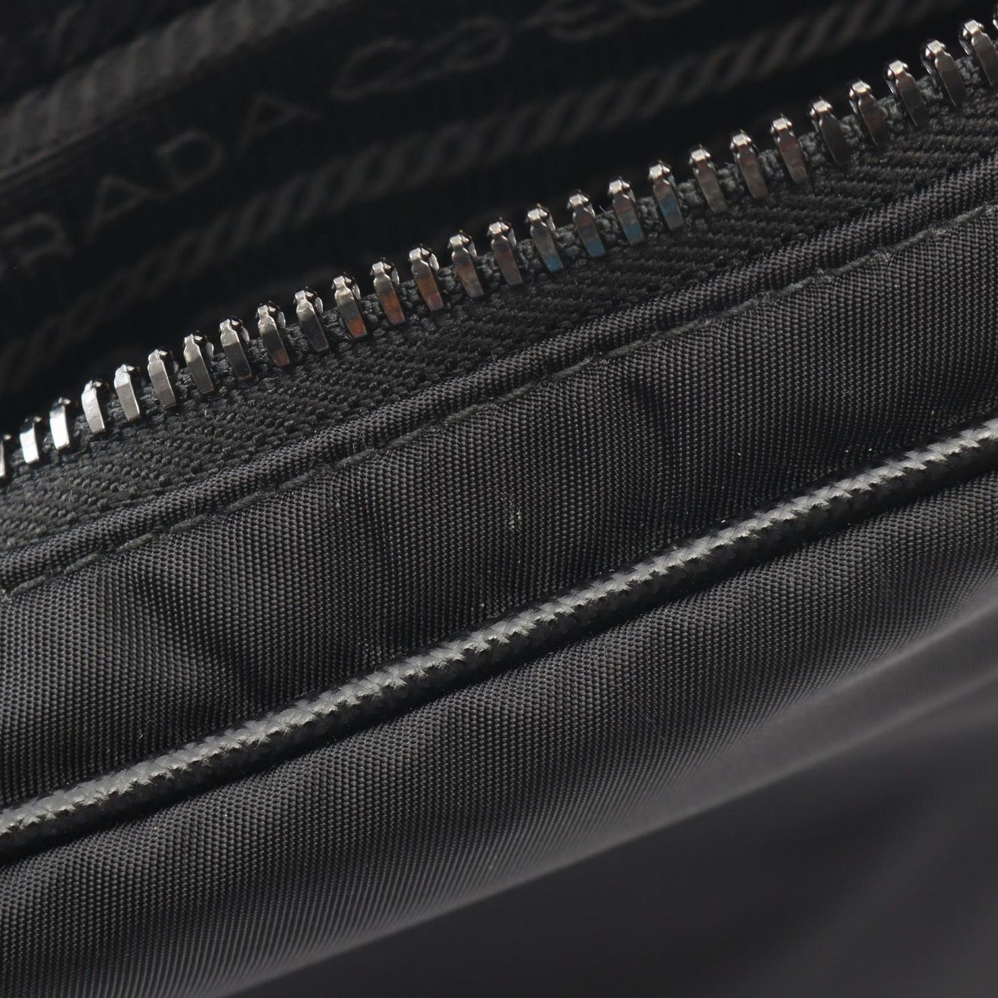 Prada Shoulder Bag Re-Nylon Black Nylon Saffiano Leather Triangle Logo — view 6