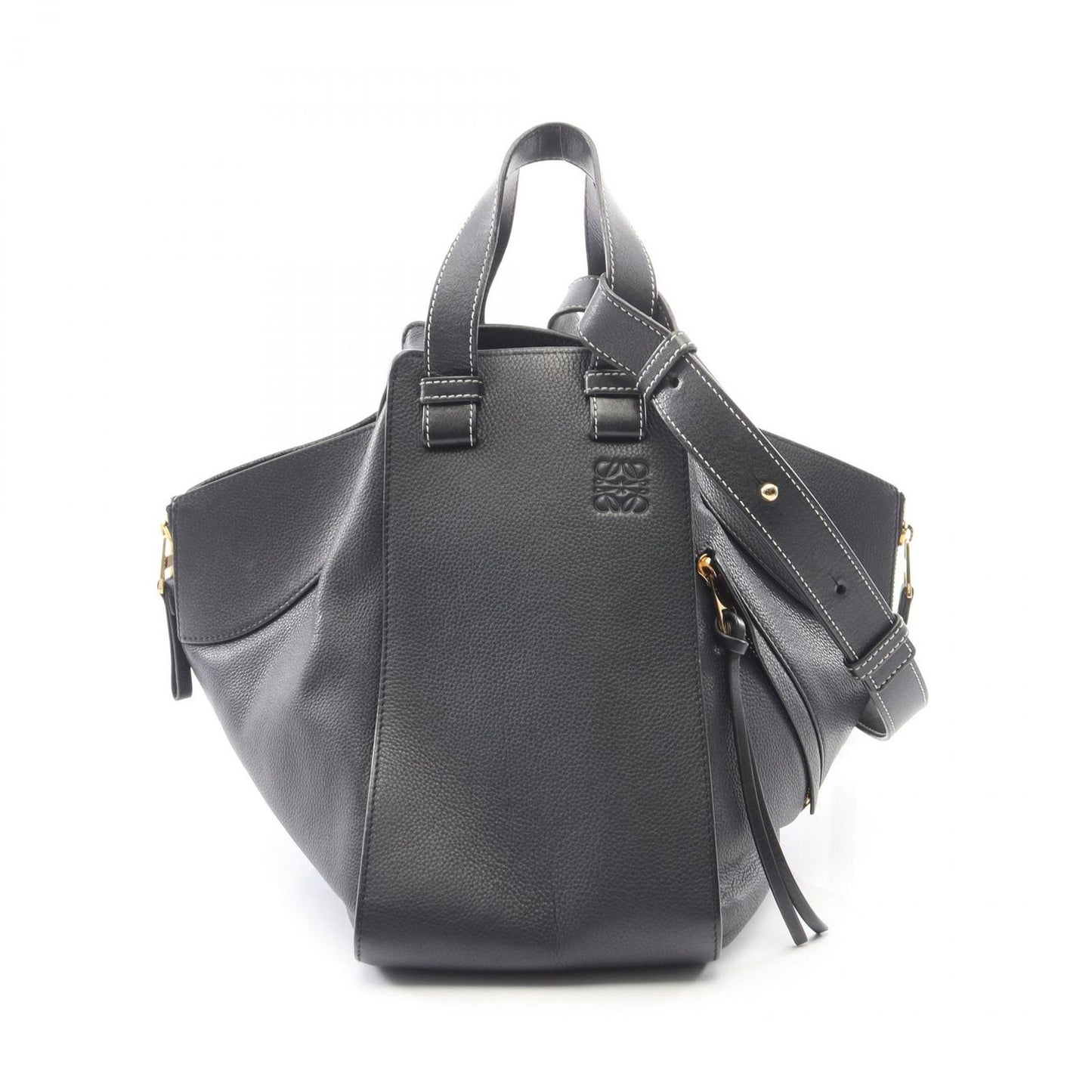Loewe Handbag Hammock 2-Way Dark Navy Leather
