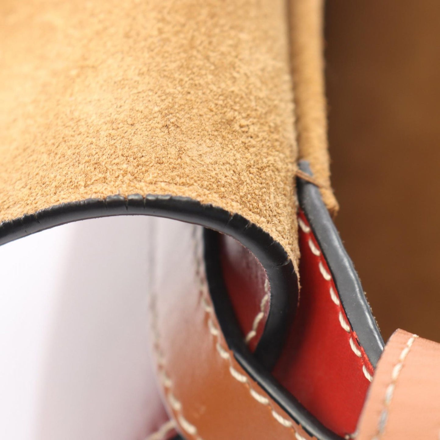 Loewe Shoulder Bag Gate Mini Wine Red Leather Dual — view 5