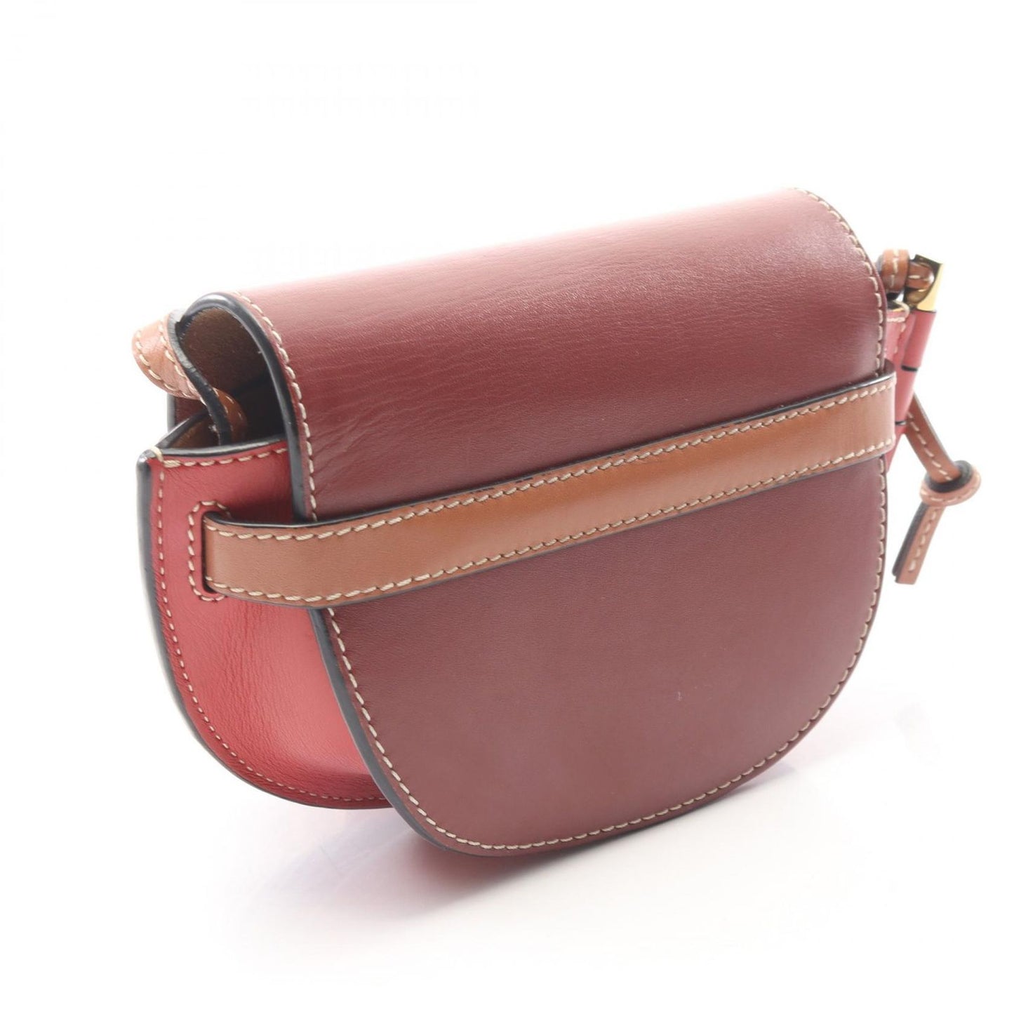 Loewe Shoulder Bag Gate Mini Wine Red Leather Dual — view 2