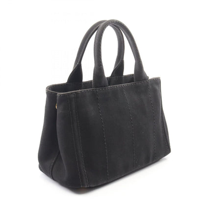 Prada Tote Canapa 2-Way Black Canvas — view 2