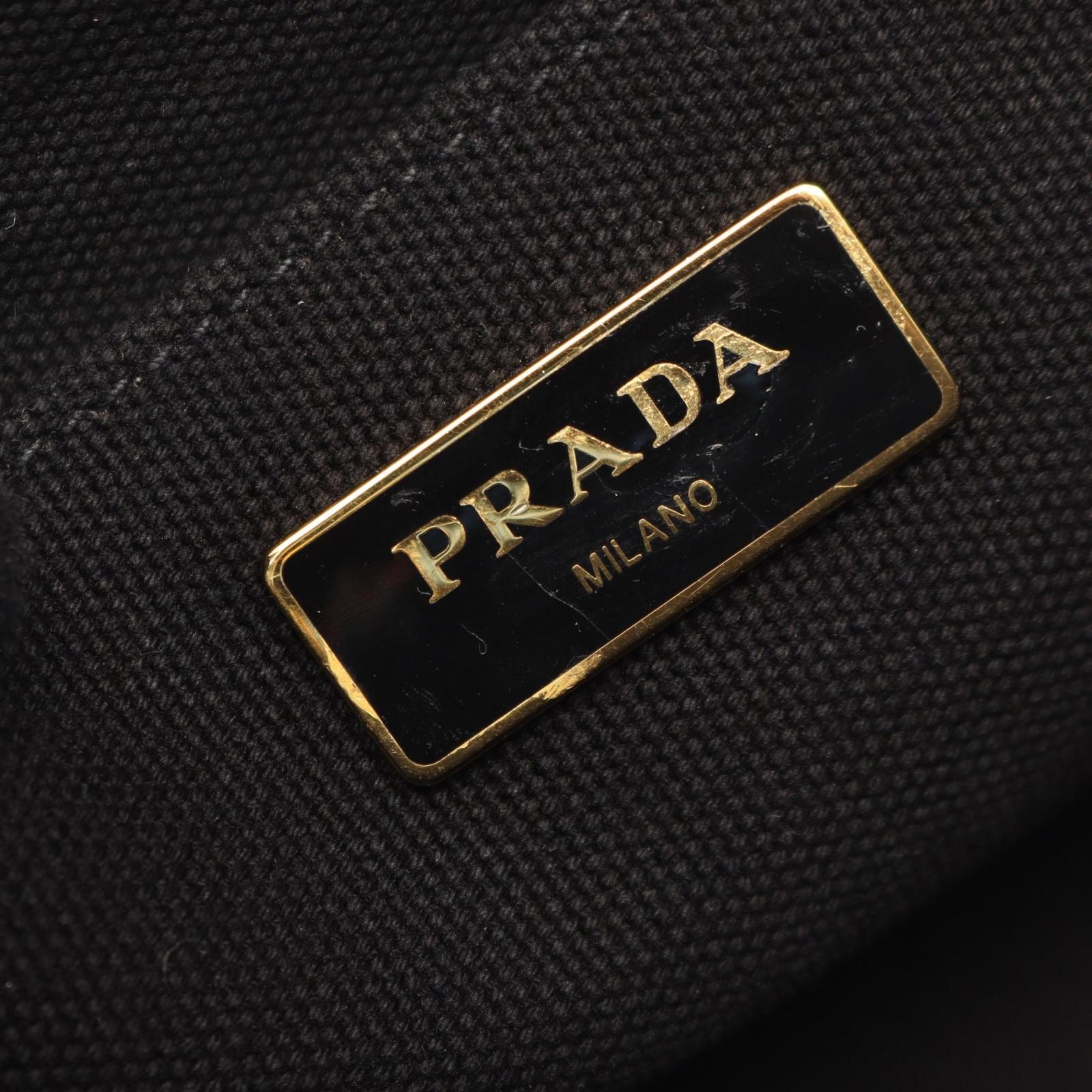 Prada Tote Canapa 2-Way Black Canvas — view 4