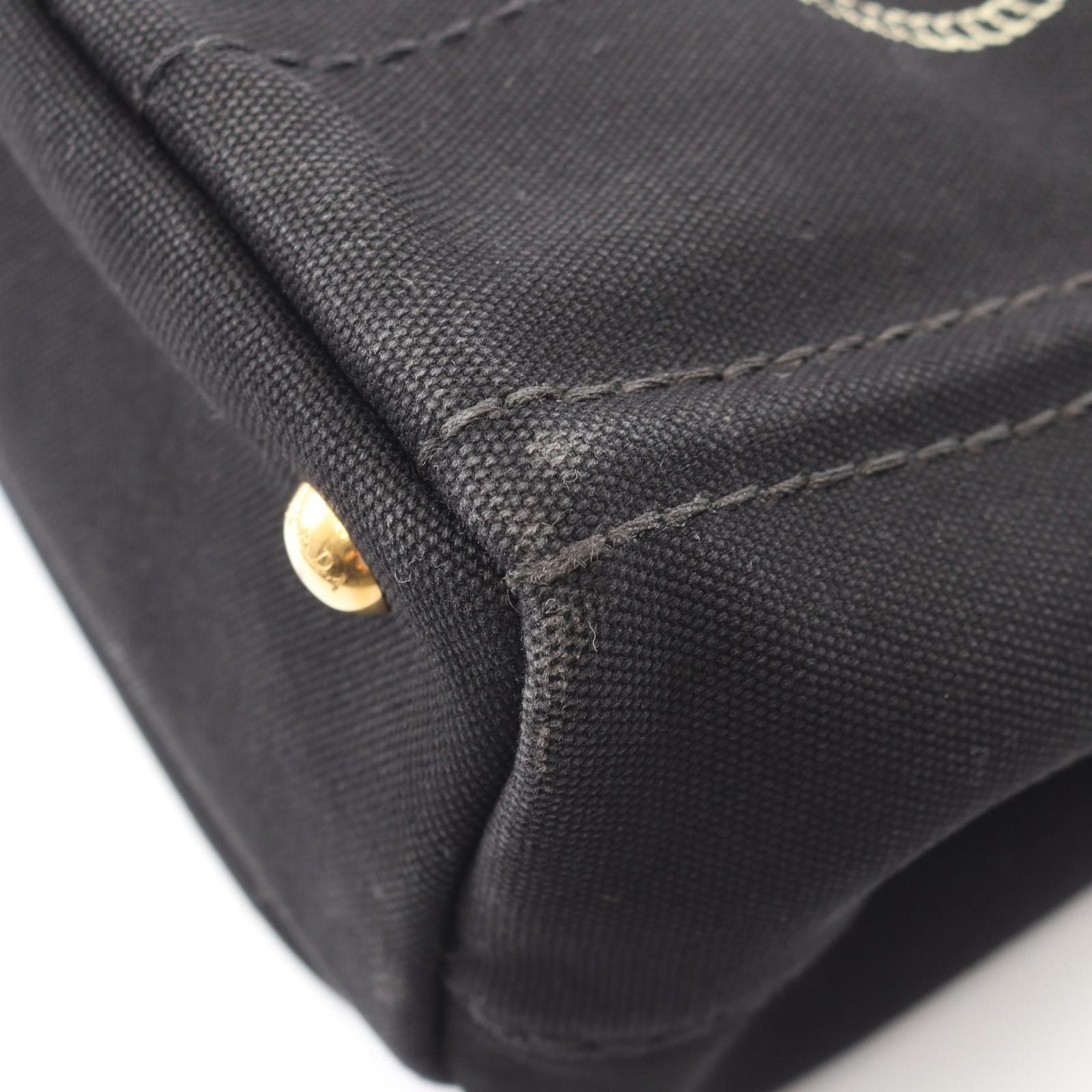Prada Tote Canapa 2-Way Black Canvas — view 8