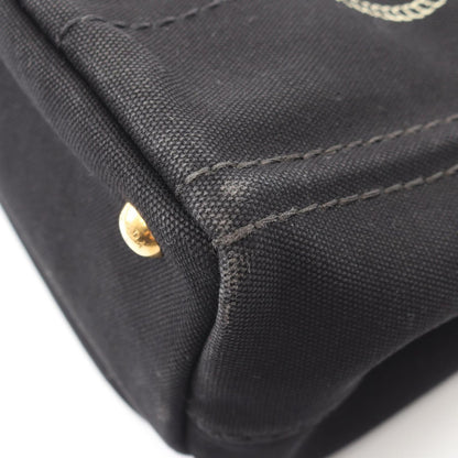 Prada Tote Canapa 2-Way Black Canvas — view 8