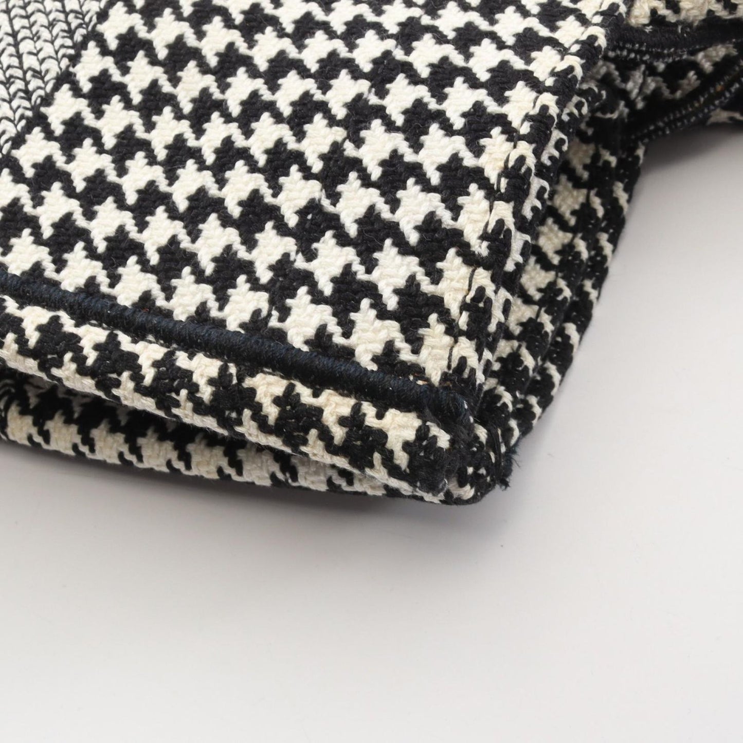 Dior Tote Book Houndstooth Black White Canvas — view 8