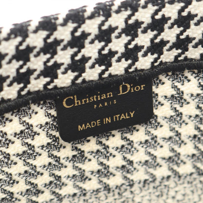 Dior Tote Book Houndstooth Black White Canvas — view 4