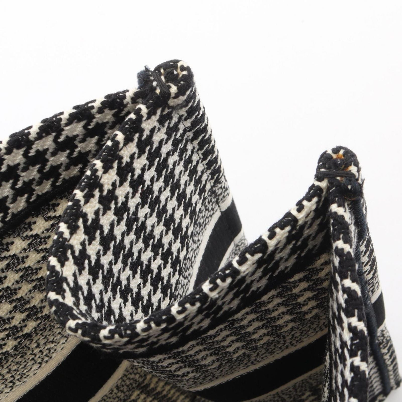 Dior Tote Book Houndstooth Black White Canvas — view 9