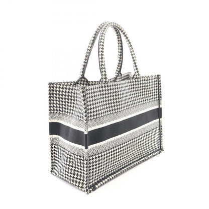 Dior Tote Book Houndstooth Black White Canvas — view 2