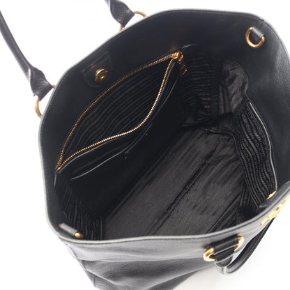 Prada Tote Vitello Phenix 2-Way Black Leather Phoenix — view 3