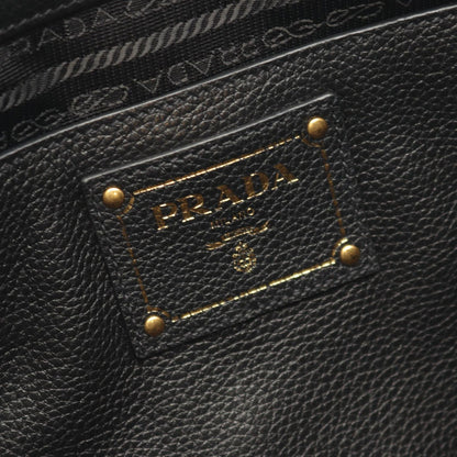 Prada Tote Vitello Phenix 2-Way Black Leather Phoenix — view 4
