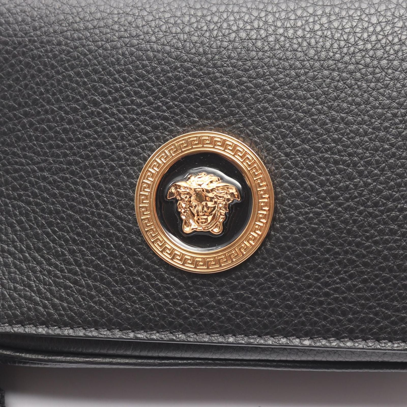 Versace Shoulder Bag Medusa Black Leather Flap — view 6