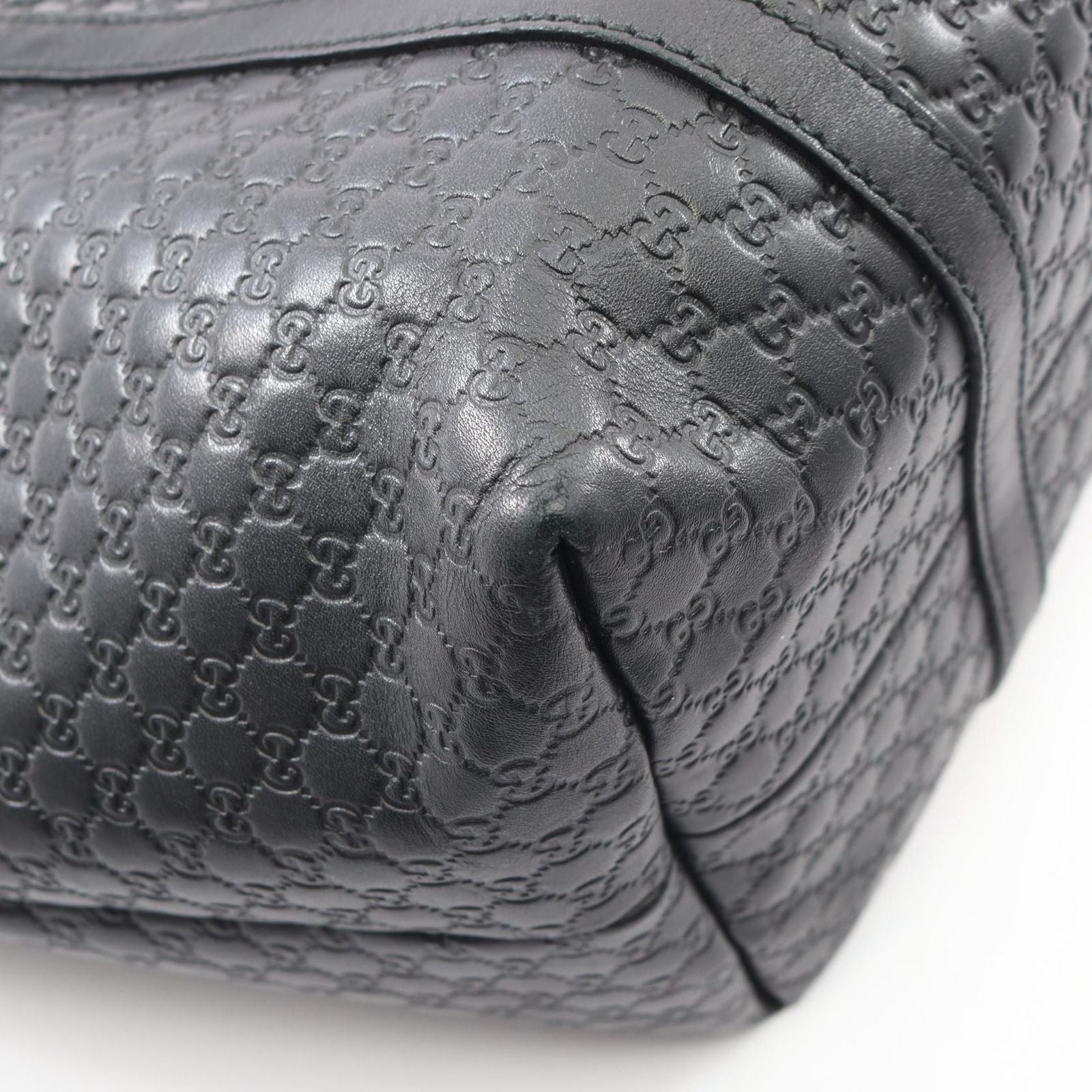 Gucci Tote Micro Guccissima Black Leather — view 8