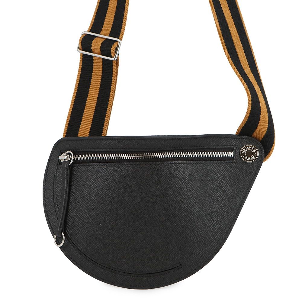 Hermes Shoulder Bag Petit Cosplay Black Silver Epsom
