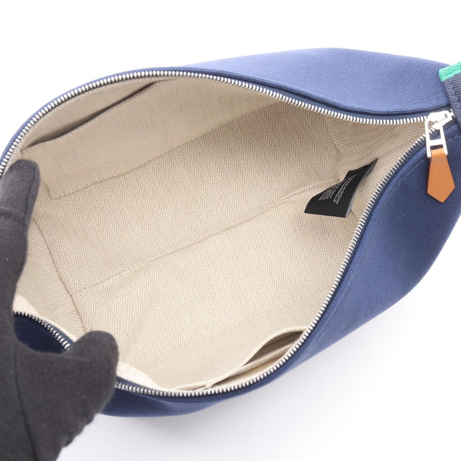 Hermes Handbag Brid-a-brac PM Blue Marine Canvas Bride-a-Brac — view 3