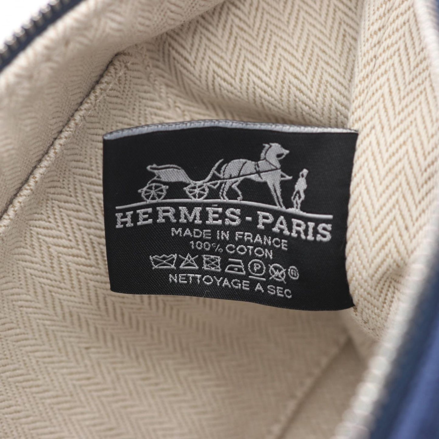 Hermes Handbag Brid-a-brac PM Blue Marine Canvas Bride-a-Brac — view 4