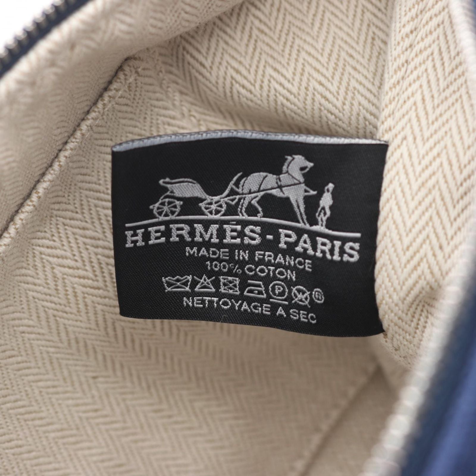 Hermes Handbag Brid-a-brac PM Blue Marine Canvas Bride-a-Brac — view 4
