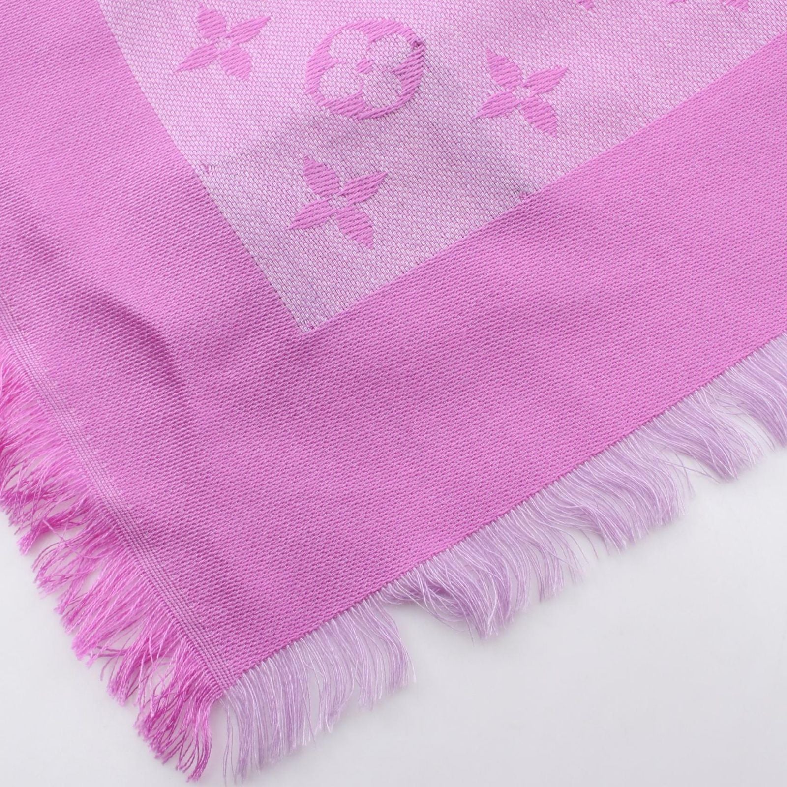 Louis Vuitton Shawl Monogram Silk Wool Scarf — view 4