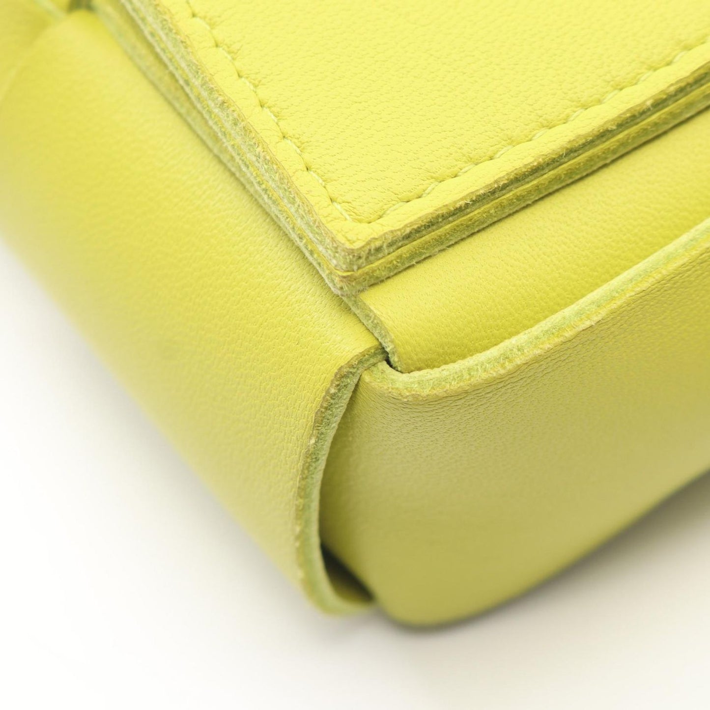 Bottega Veneta Waist Bag Cassette Maxi Intrecciato Yellow Green Leather Mini — view 7