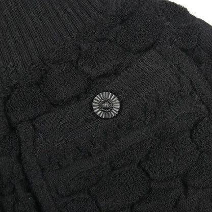 Chanel Skirt CC Logo Button Knit Black Wool — view 6