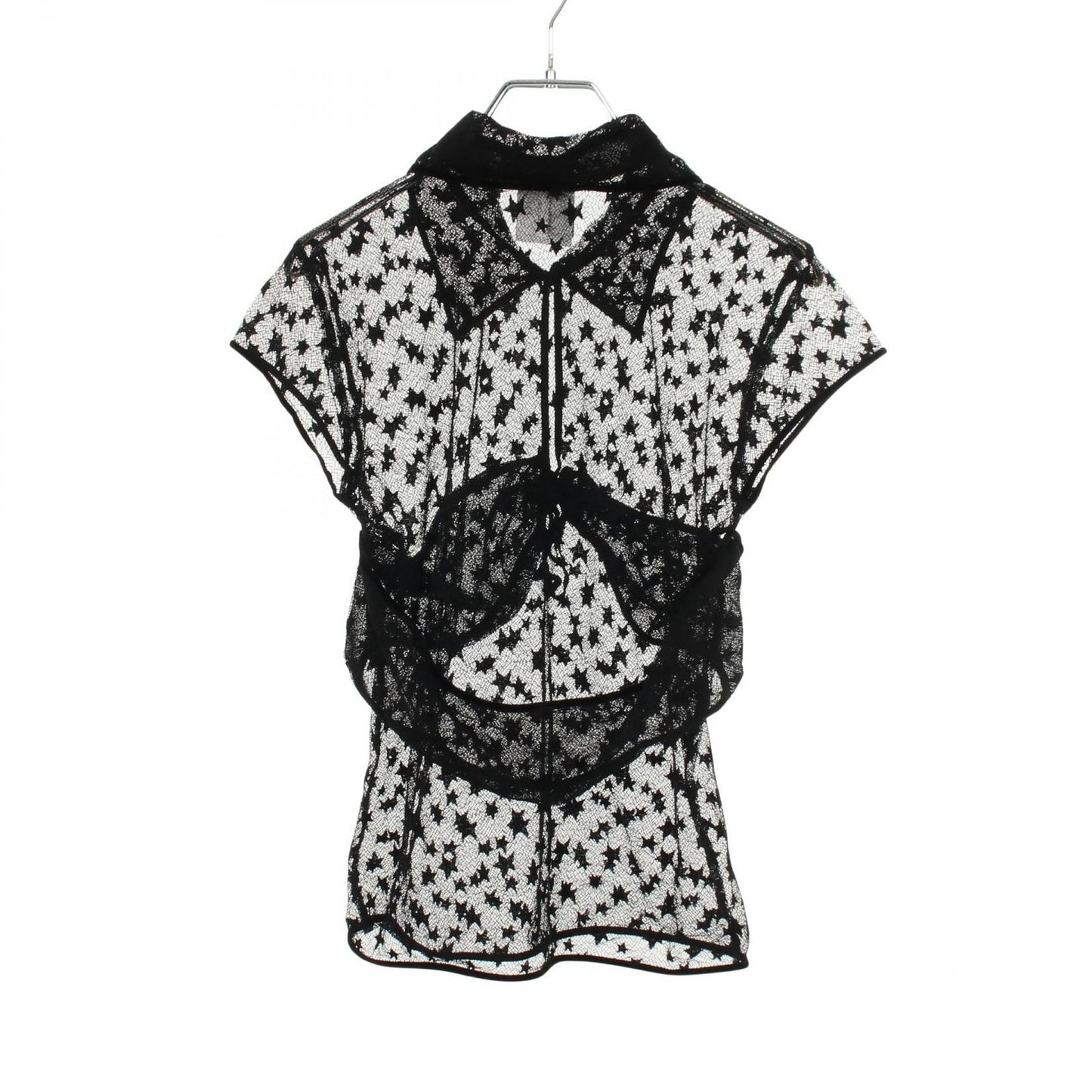 Chanel Blouse Lace Short Sleeve Black — view 2