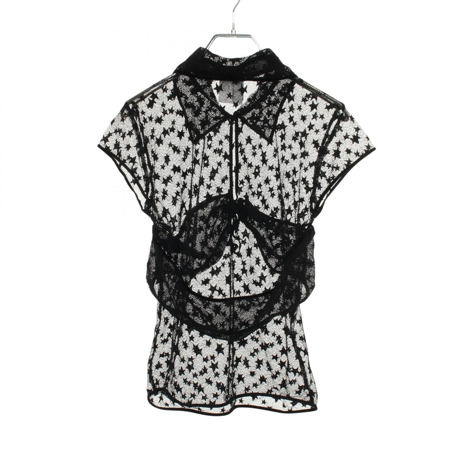 Chanel Blouse Lace Short Sleeve Black — view 2