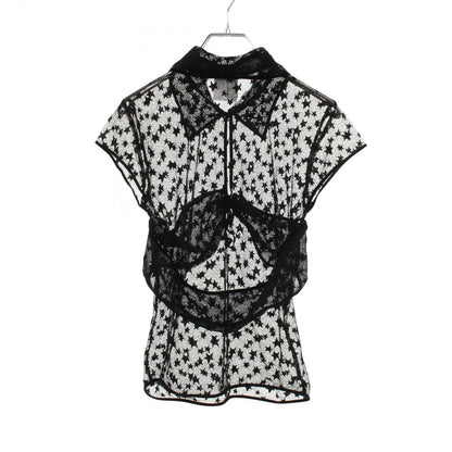 Chanel Blouse Lace Short Sleeve Black — view 2