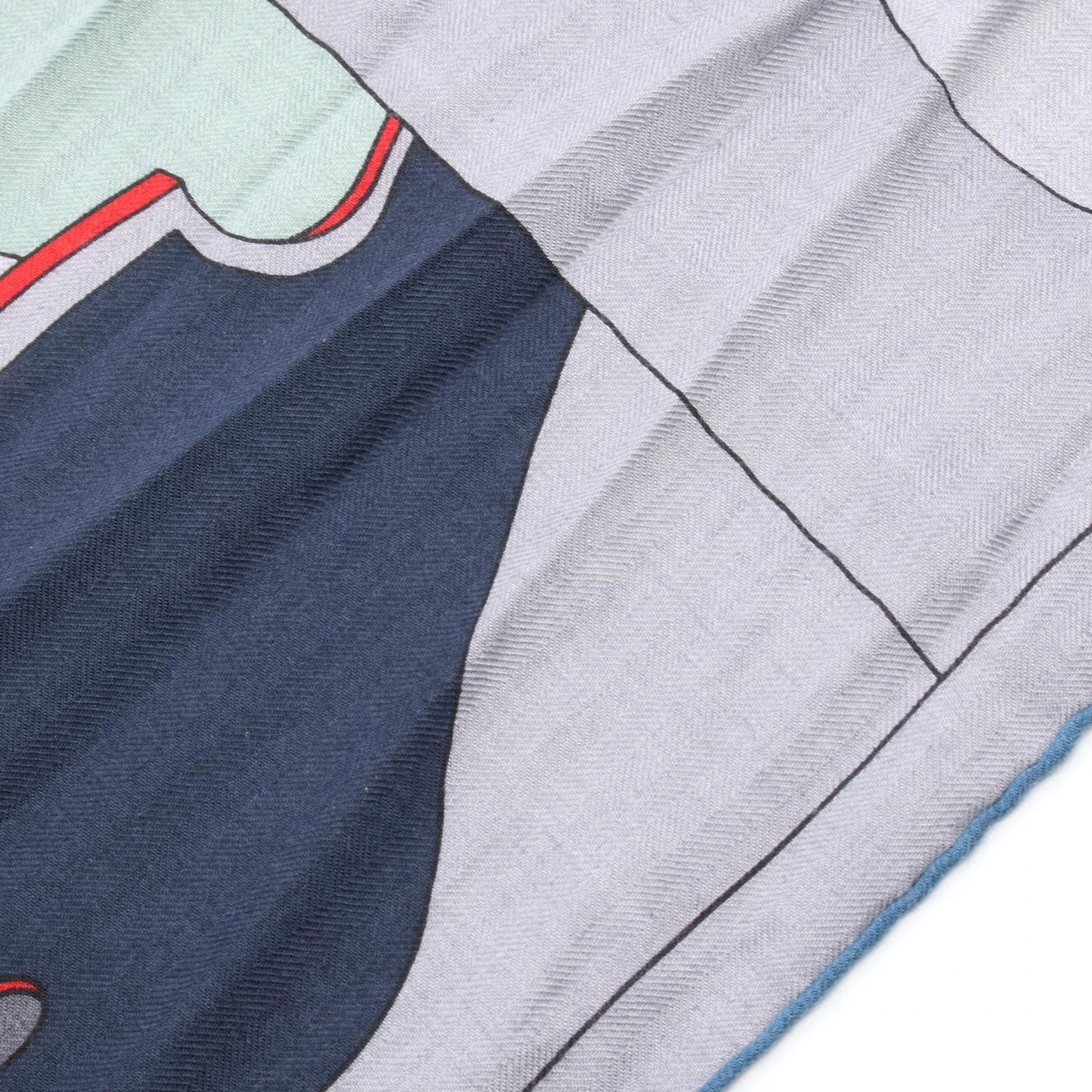 Hermes Shawl Rectangle Selle en Desordre Silk Scarf — view 4