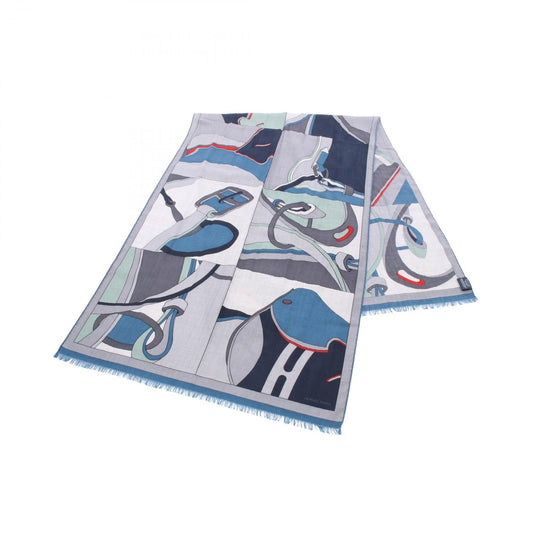 Hermes Shawl Rectangle Selle en Desordre Silk Scarf