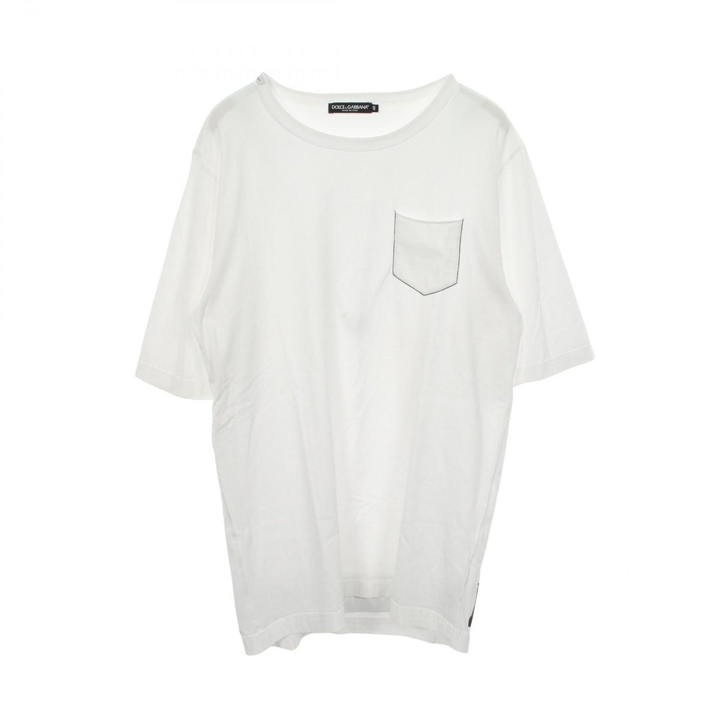 Dolce & Gabbana Short Sleeve T-Shirt Back Print Pocket Crew Neck Cotton