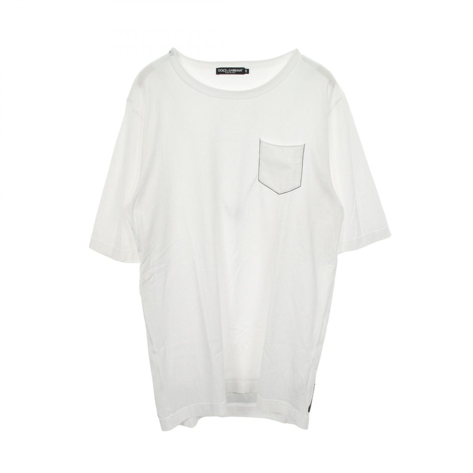 Dolce & Gabbana Short Sleeve T-Shirt Back Print Pocket Crew Neck Cotton