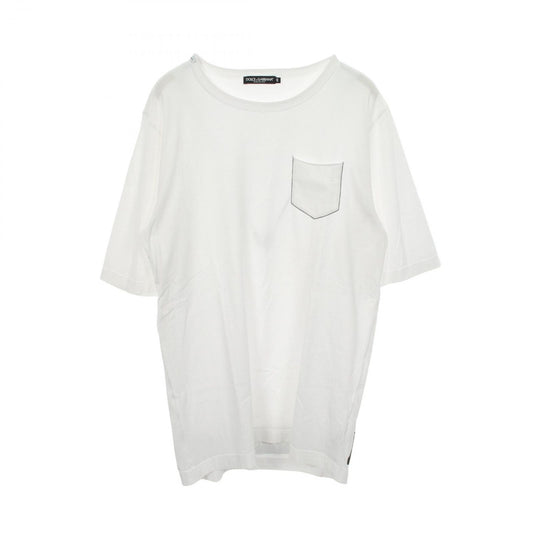 Dolce & Gabbana Short Sleeve T-Shirt Back Print Pocket Crew Neck Cotton