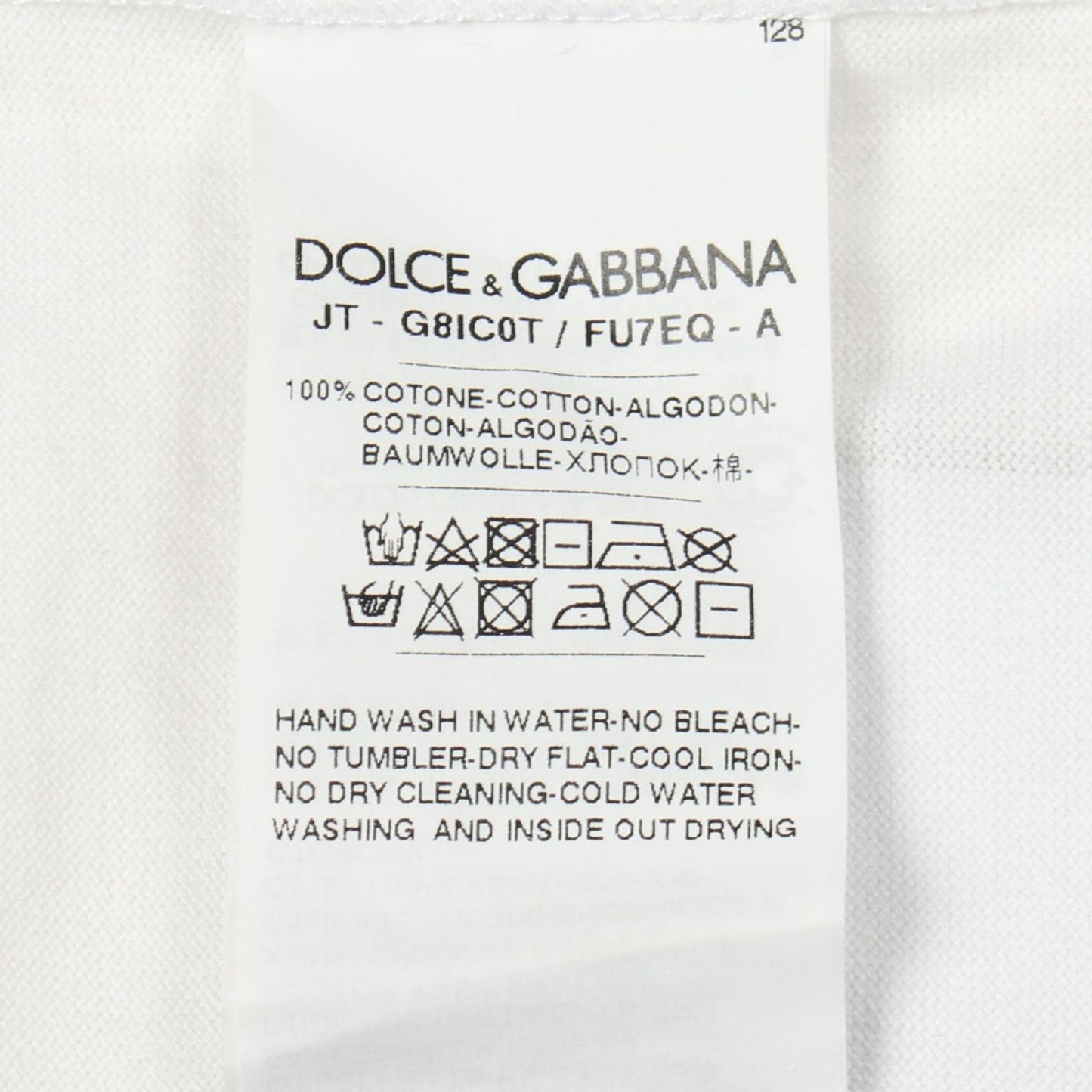 Dolce & Gabbana Short Sleeve T-Shirt Back Print Pocket Crew Neck Cotton — view 4